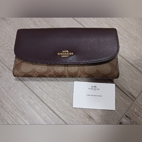 Coach Handbags - Coach Brown and Purple Wallet